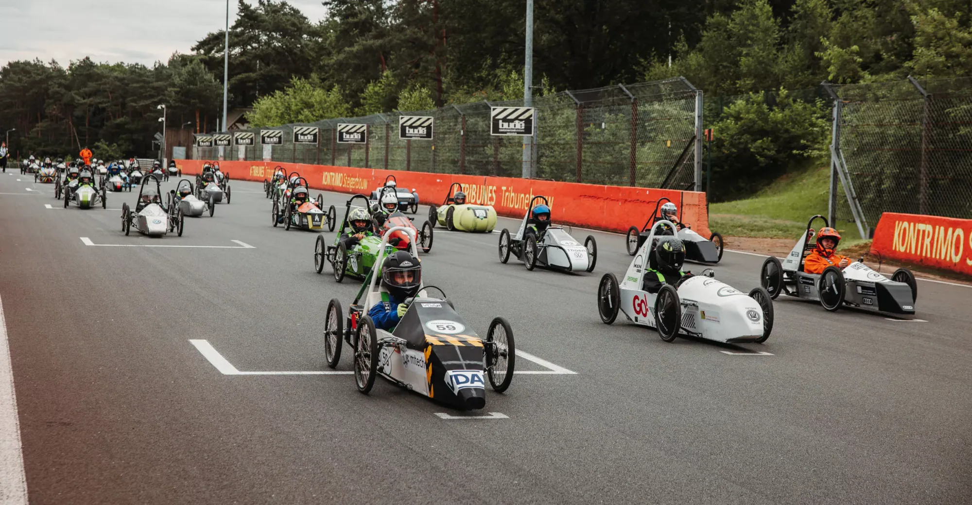 Start of the Greenpower race at Zolder